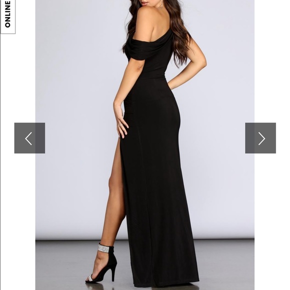 Formal Off Shoulder Dress - Picture 2 of 6